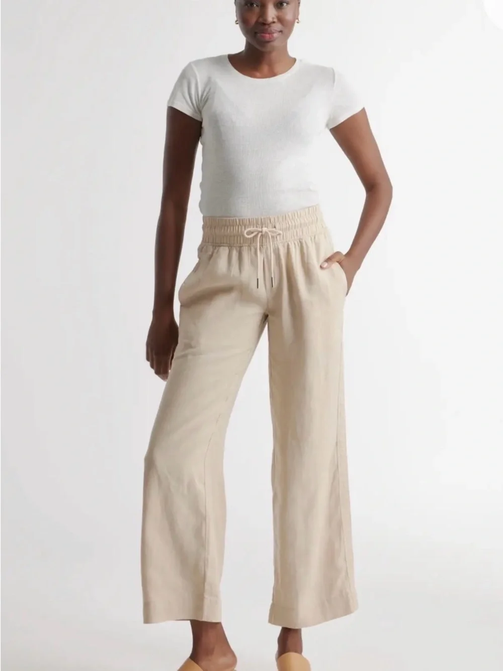 100% European Linen Wide Leg Pants - XL - Picture 2 of 12